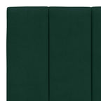 Bed Frame with LED without Mattress "Hanko" Dark Green 160x200 cm Velvet