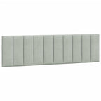 Bed Frame with LED without Mattress "Hanko" Light Grey 180x200 cm Velvet