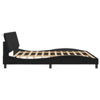 Bed Frame with LED without Mattress "Hanko" Black 200x200 cm Velvet