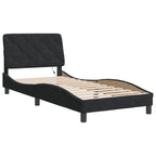 Bed Frame with LED without Mattress Black 80x200 cm Velvet