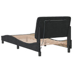 Bed Frame with LED without Mattress Black 80x200 cm Velvet