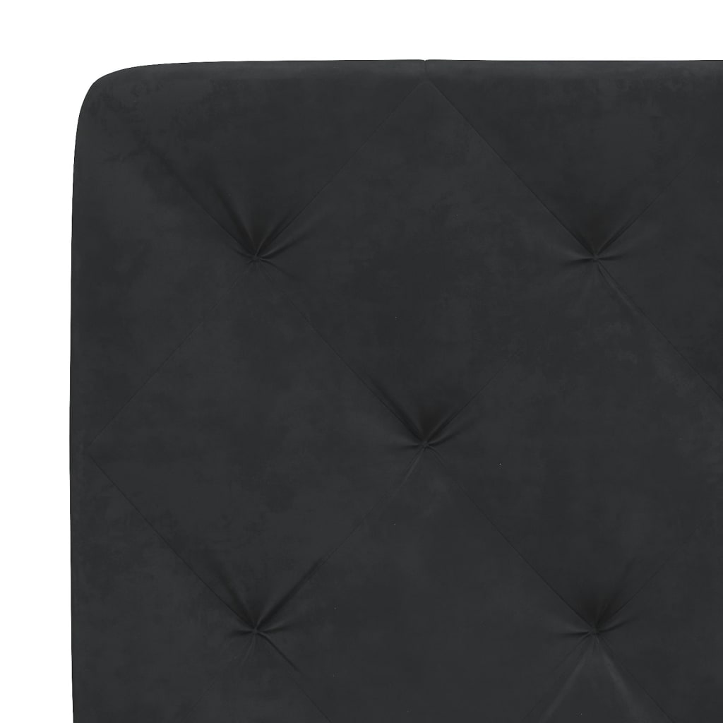 Bed Frame with LED without Mattress Black 80x200 cm Velvet