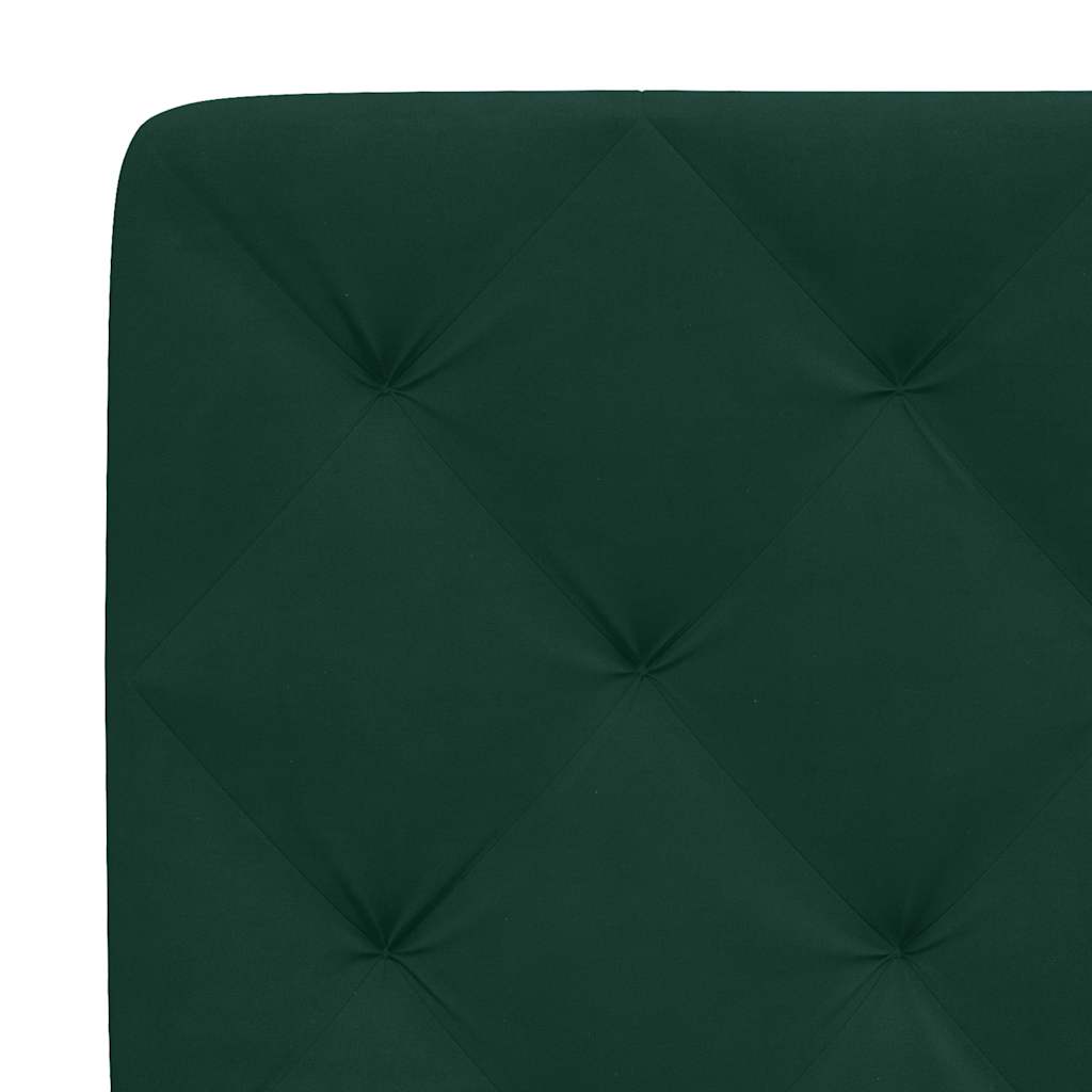 Bed Frame with LED without Mattress Dark Green 80x200 cm Velvet