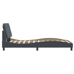Bed Frame with LED without Mattress Dark Grey 100x200 cm Velvet