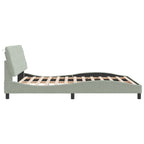 Bed Frame with LED without Mattress Light Grey 160x200 cm Velvet
