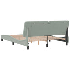 Bed Frame with LED without Mattress Light Grey 160x200 cm Velvet