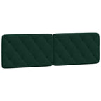 Bed Frame with LED without Mattress Dark Green 160x200 cm Velvet