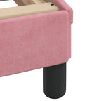 Bed Frame with LED without Mattress Pink 160x200 cm Velvet