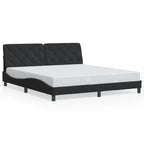 Bed Frame with LED without Mattress Black 180x200 cm Velvet