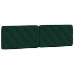 Bed Frame with LED without Mattress Dark Green 180x200 cm Velvet