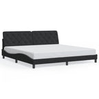Bed Frame with LED without Mattress Black 200x200 cm Velvet