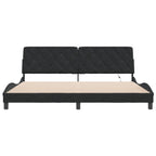 Bed Frame with LED without Mattress Black 200x200 cm Velvet