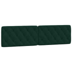 Bed Frame with LED without Mattress Dark Green 200x200 cm Velvet