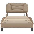 Bed Frame with LED without Mattress "Hvar" Cappuccino 80x200 cm