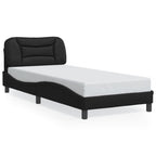 Bed Frame with LED without Mattress "Hvar" Black 90x190 cm
