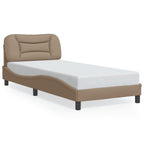Bed Frame with LED without Mattress "Hvar" Cappuccino 90x190 cm