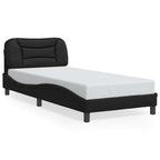 Bed Frame with LED without Mattress "Hvar" Black 90x200 cm