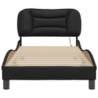 Bed Frame with LED without Mattress "Hvar" Black 90x200 cm