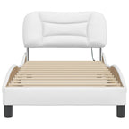 Bed Frame with LED without Mattress "Hvar" White 90x200 cm