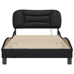 Bed Frame with LED without Mattress "Hvar" Black 100x200 cm
