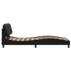 Bed Frame with LED without Mattress "Hvar" Black 100x200 cm