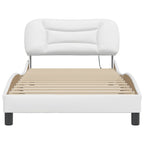 Bed Frame with LED without Mattress "Hvar" White 100x200 cm