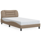 Bed Frame with LED without Mattress "Hvar" Cappuccino 100x200 cm