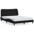 Bed Frame with LED without Mattress "Hvar" Black 120x200 cm