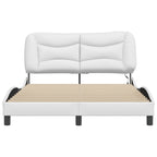 Bed Frame with LED without Mattress "Hvar" White 120x200 cm