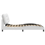 Bed Frame with LED without Mattress "Hvar" White 120x200 cm