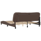 Bed Frame with LED without Mattress "Hvar" Brown 180x200 cm
