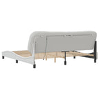 Bed Frame with LED without Mattress "Hvar" White 200x200 cm