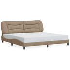 Bed Frame with LED without Mattress "Hvar" Cappuccino 200x200 cm