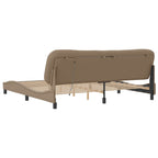 Bed Frame with LED without Mattress "Hvar" Cappuccino 200x200 cm