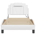 Bed Frame "Viana" with LED without Mattress White 80x200 cm