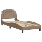 Bed Frame "Viana" with LED without Mattress Cappuccino 80x200 cm