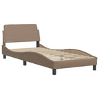 Bed Frame "Viana" with LED without Mattress Cappuccino 80x200 cm