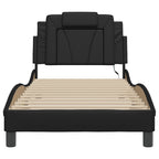 Bed Frame "Viana" with LED without Mattress Black 90x190 cm