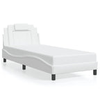Bed Frame "Viana" with LED without Mattress White 90x190 cm