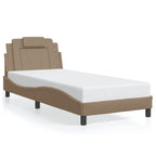 Bed Frame "Viana" with LED without Mattress Cappuccino 90x190 cm