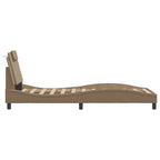 Bed Frame "Viana" with LED without Mattress Cappuccino 90x190 cm