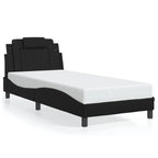 Bed Frame "Viana" with LED without Mattress Black 90x200 cm
