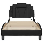 Bed Frame "Viana" with LED without Mattress Black 90x200 cm