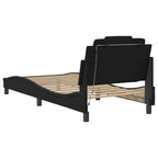 Bed Frame "Viana" with LED without Mattress Black 90x200 cm