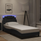 Bed Frame "Viana" with LED without Mattress Black 90x200 cm