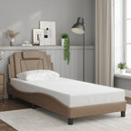 Bed Frame "Viana" with LED without Mattress Cappuccino 90x200 cm