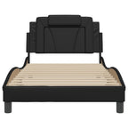Bed Frame "Viana" with LED without Mattress Black 100x200 cm