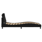 Bed Frame "Viana" with LED without Mattress Black 100x200 cm