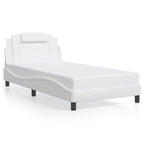 Bed Frame "Viana" with LED without Mattress White 100x200 cm