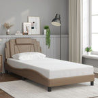 Bed Frame "Viana" with LED without Mattress Cappuccino 100x200 cm